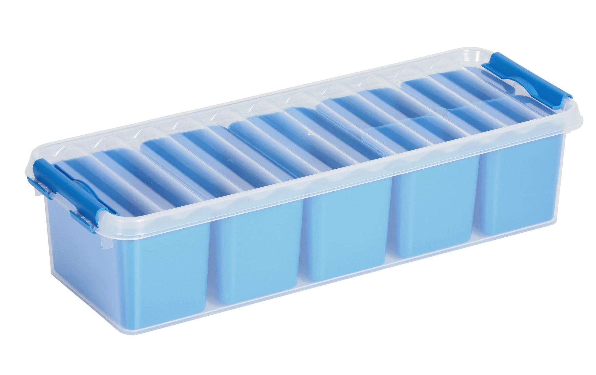 Sigma home Q-Line Aufbewahrungsbox 3,5 l – Kunststoff – Blau – 390 × 140 × 95 mm