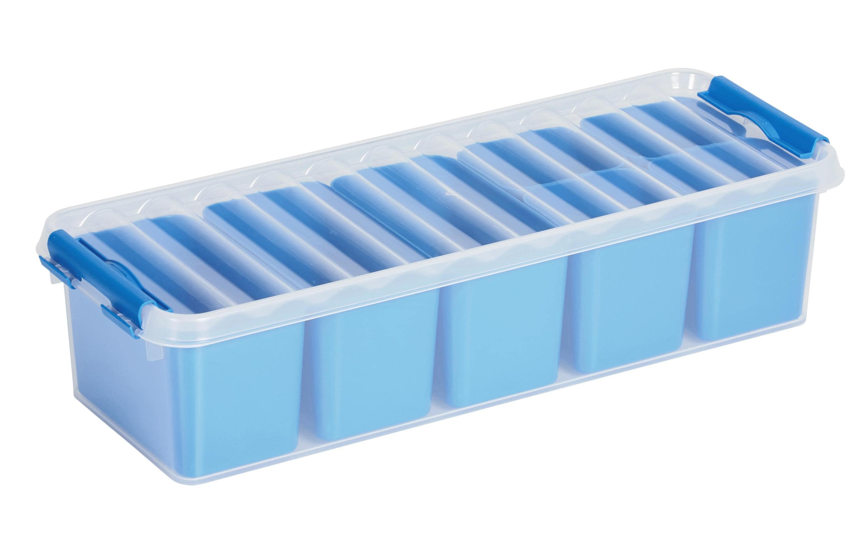 Sigma home Q-Line Aufbewahrungsbox 3,5 l – Kunststoff – Blau – 390 × 140 × 95 mm