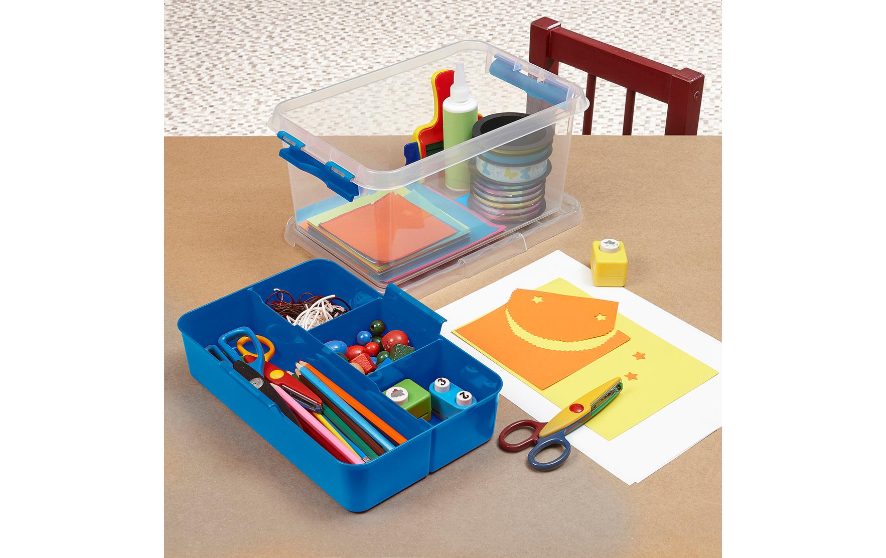 Sigma home Q-Line Aufbewahrungsbox 6 l – Kunststoff – Blau – 300 × 200 × 145 mm