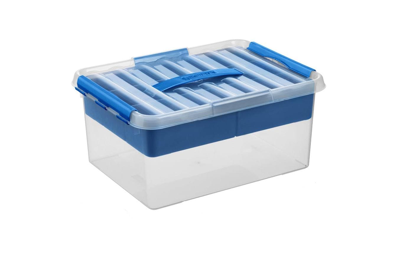 Sigma home Q-Line Aufbewahrungsbox 15 l – Kunststoff – Blau – 400 × 300 × 180 mm