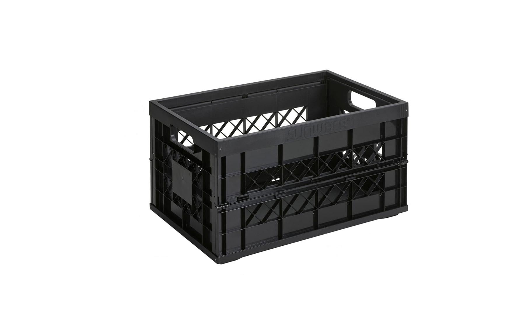 Sigma home Aufbewahrungsbox 45 l – Schwarz, Kunststoff, B 530 × H 354 × T 284 mm