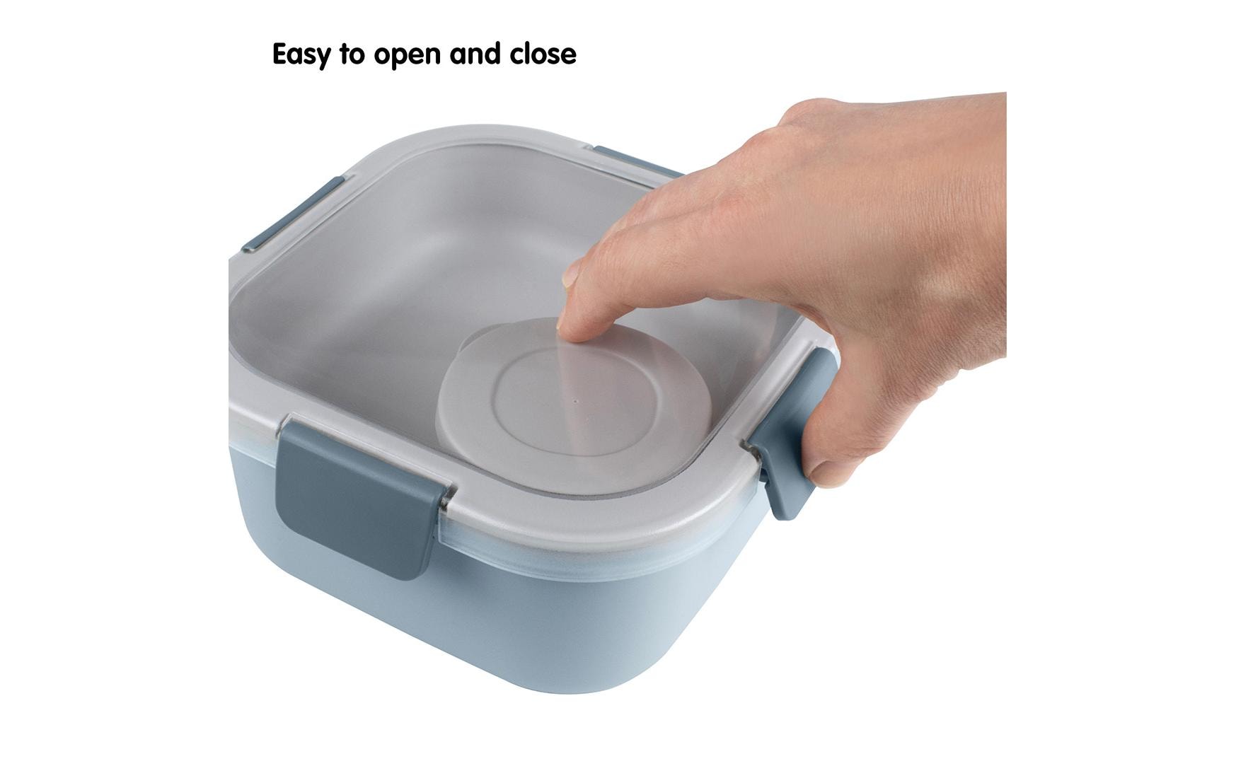 Sigma home Lunchbox 1,4 l, 17,7 × 17,7 × 8,7 cm, Kunststoff, Grau