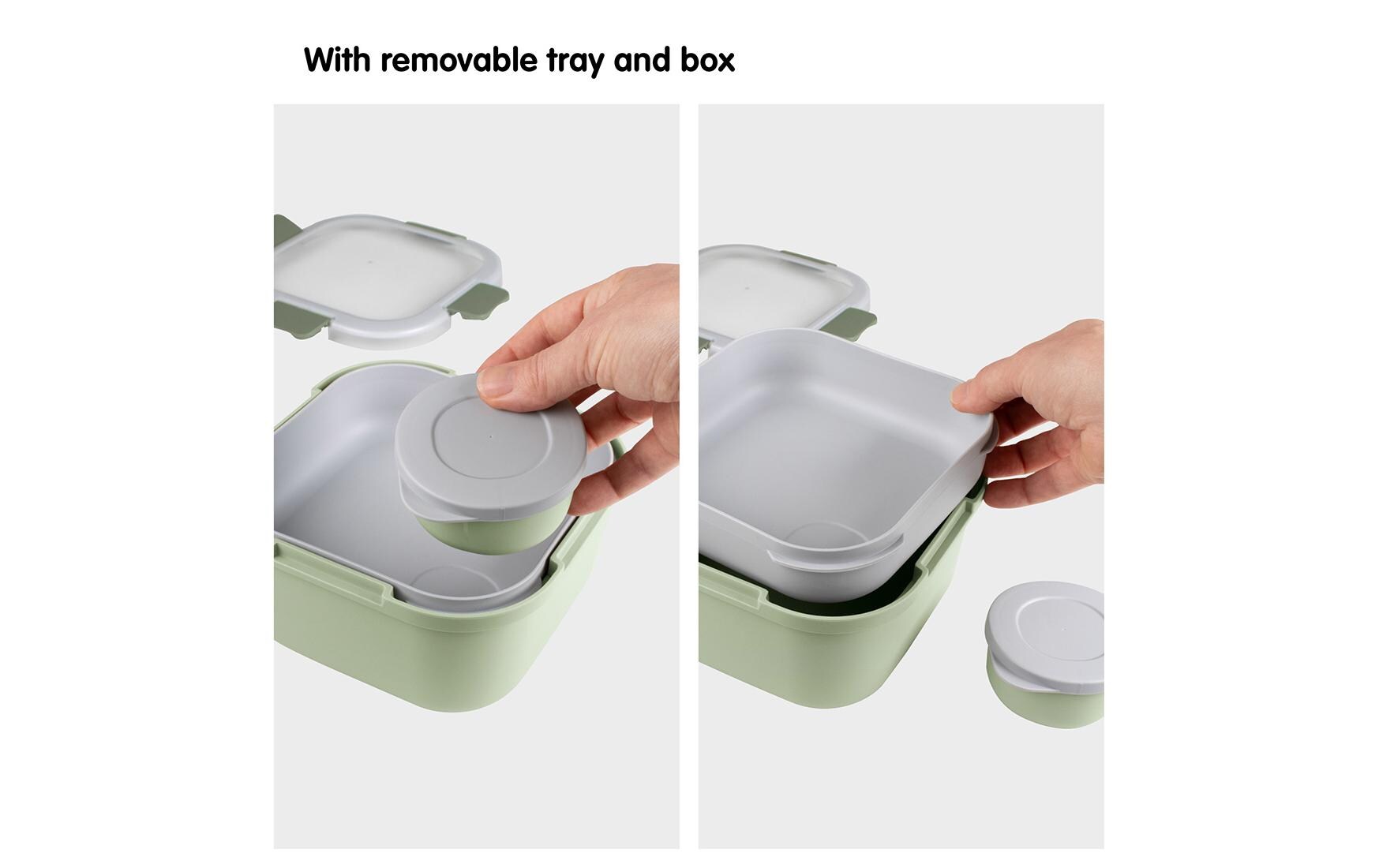 Sigma home Lunchbox 1,4 l, 17,7 × 17,7 × 8,7 cm, Kunststoff, grün