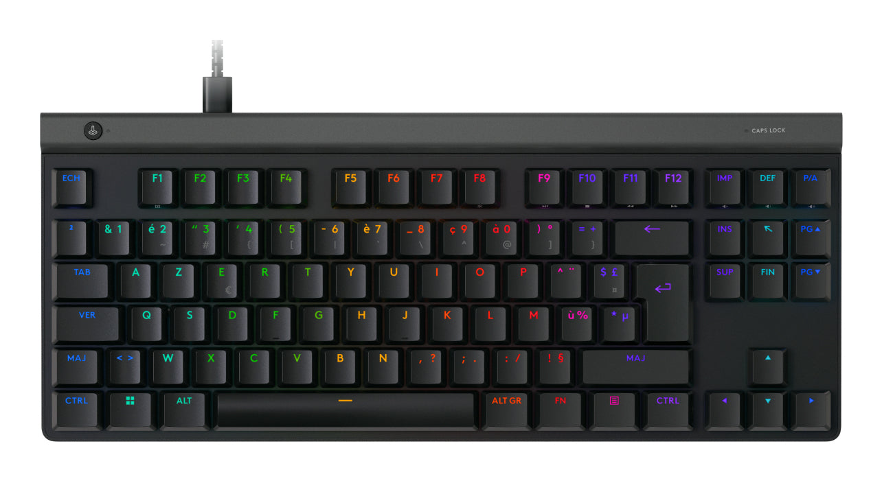 Logitech G G515 TKL – Gaming-Tastatur – AZERTY (FR) – USB (kabelgebunden), Mechanisch, RGB, Schwarz