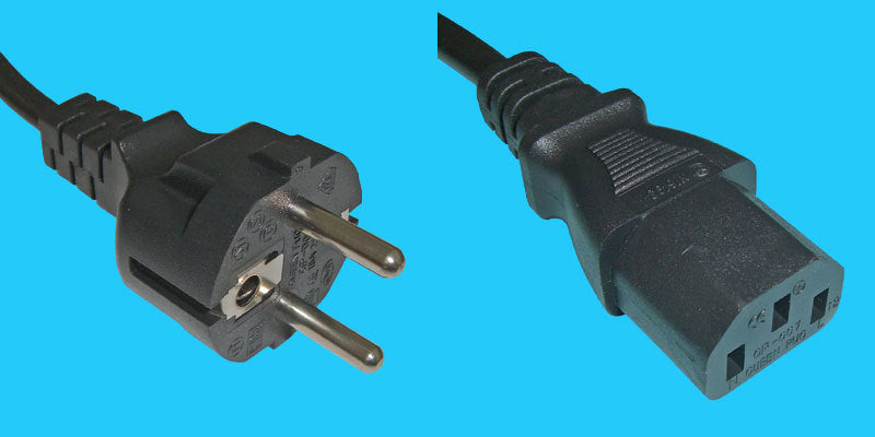 Diggelmann Netzkabel – Schuko (CEE 7/7)–IEC C13, 1,8 m, 10 A, schwarz