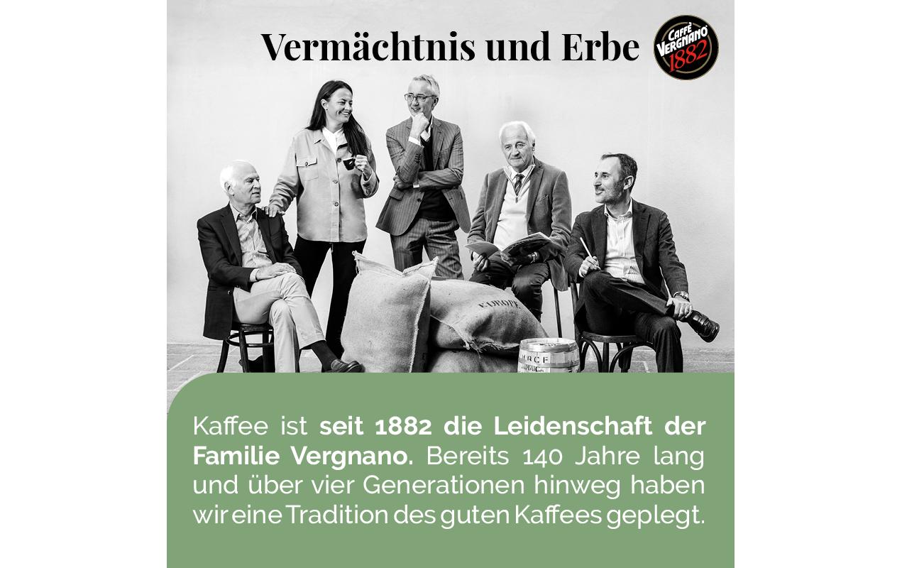 Caffè Vergnano Granaroma – Kaffeebohnen – Lungo, Intensität 8, 1 kg