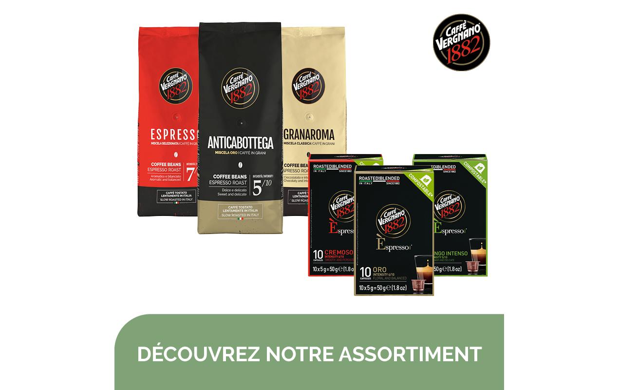 Caffè Vergnano Granaroma – Kaffeebohnen – Lungo, Intensität 8, 1 kg