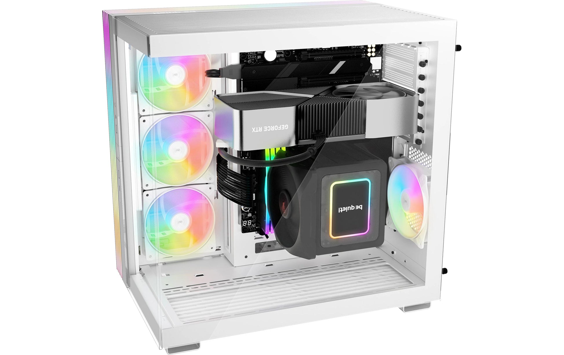 be quiet! be quiet LIGHT BASE 600 LX – Midi-Tower PC-Gehäuse – ATX/mATX/Mini-ITX, Weiss, 455×305×450 mm