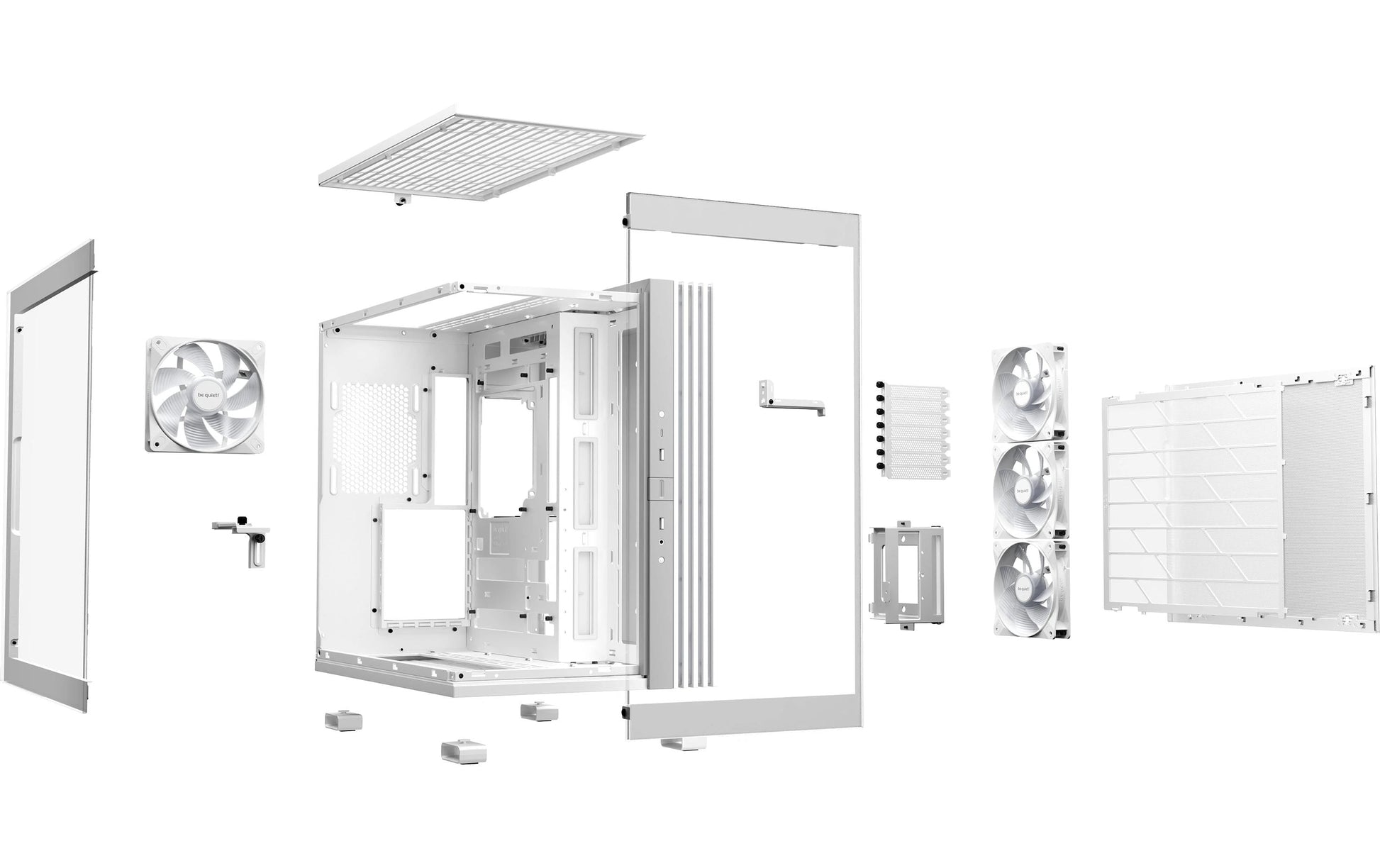 be quiet! be quiet LIGHT BASE 600 LX – Midi-Tower PC-Gehäuse – ATX/mATX/Mini-ITX, Weiss, 455×305×450 mm