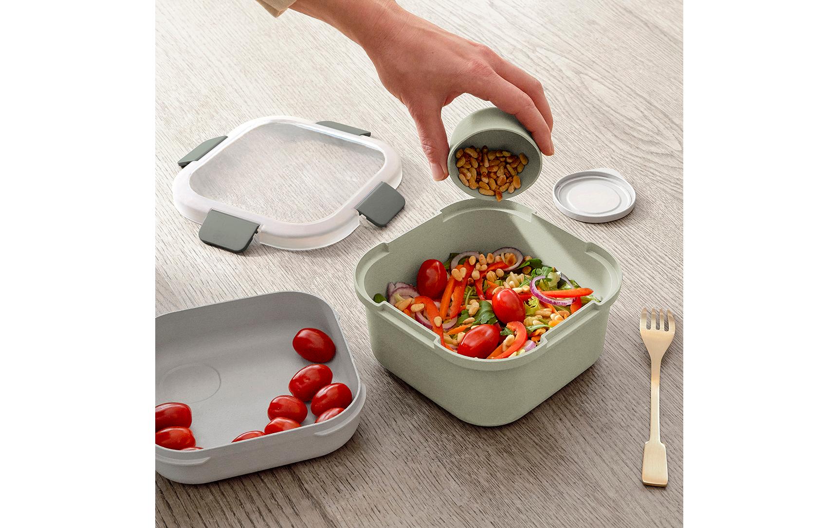 Sigma home Lunchbox 1,4 l, 17,7 × 17,7 × 8,7 cm, Kunststoff, grün