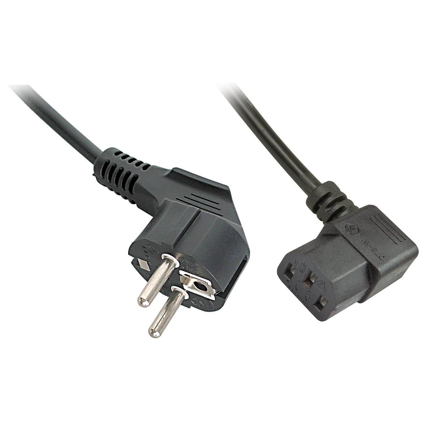 Lindy Netzkabel, Schuko (Typ F) auf IEC C13, abgewinkelt, 5 m