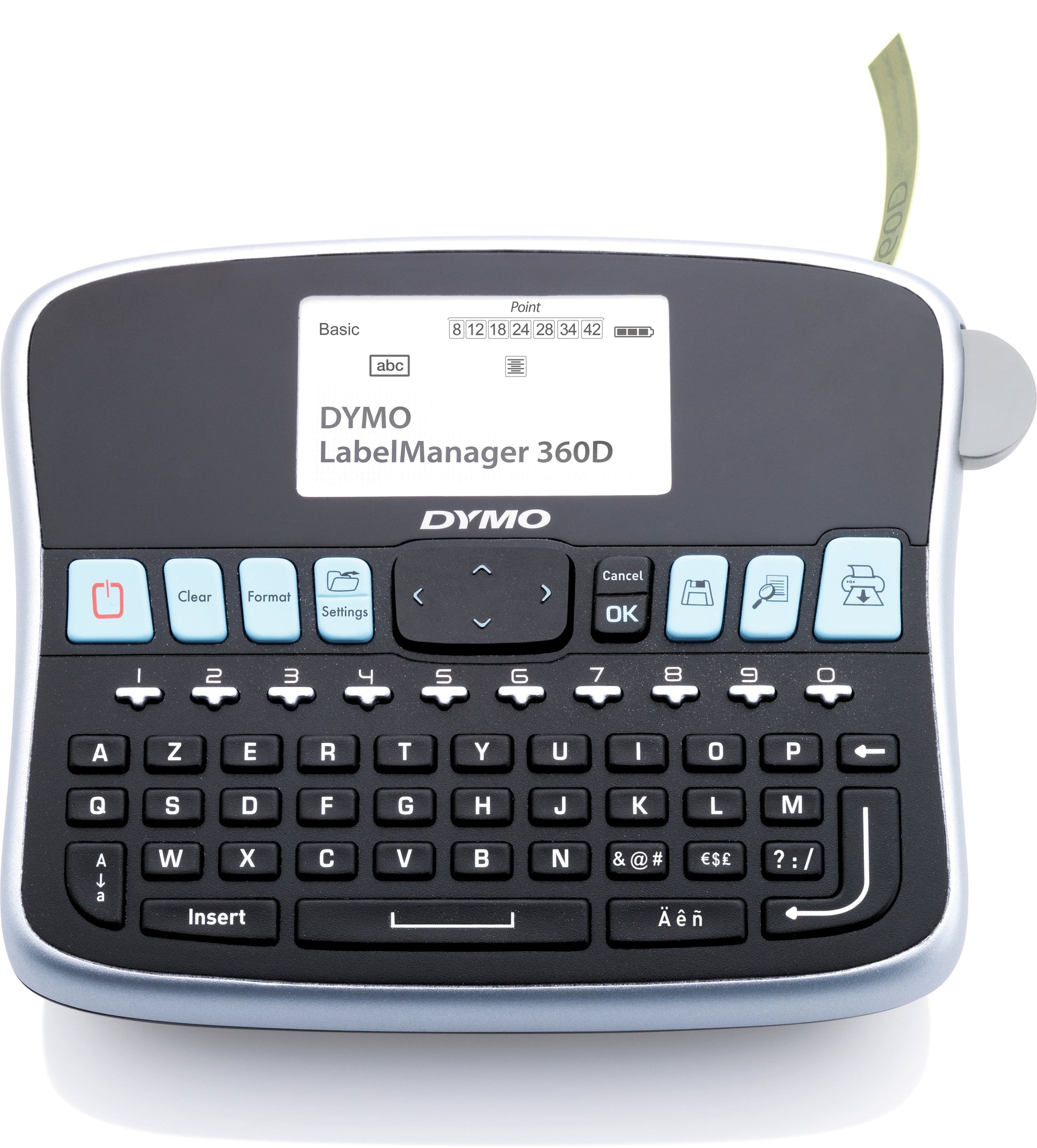 DYMO LabelManager 360D – Beschriftungsgerät, für D1-Bänder 6–19 mm, AZERTY-Tastatur