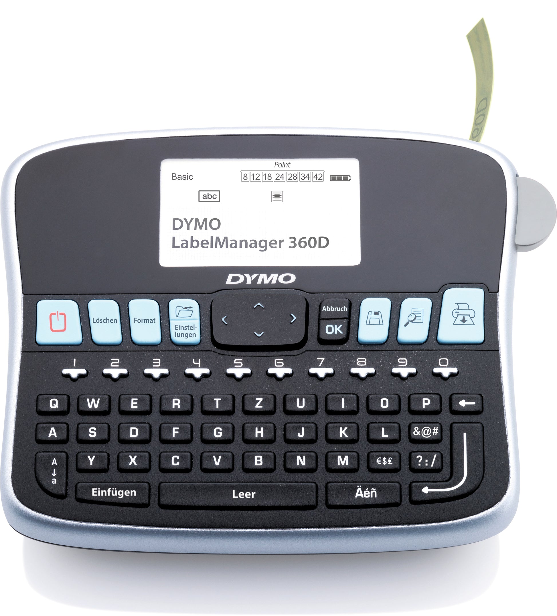 DYMO LabelManager 360D – Beschriftungsgerät, für Schriftbänder 6–19 mm, Lithium-Ionen-Akku, USB