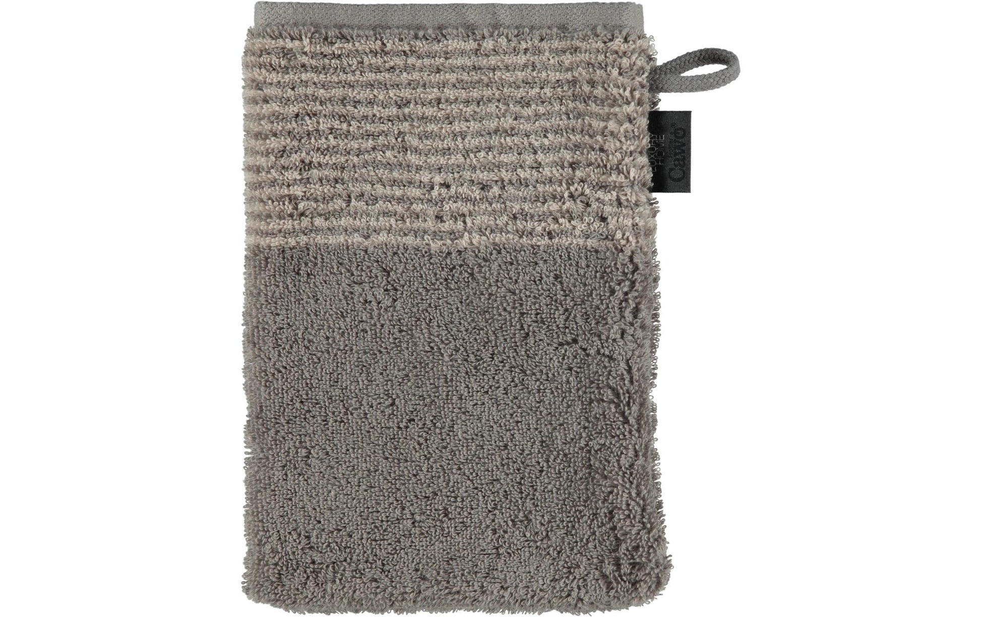 Cawö Waschhandschuh Two Tone – 16×22 cm, 100% Baumwolle, Graphit