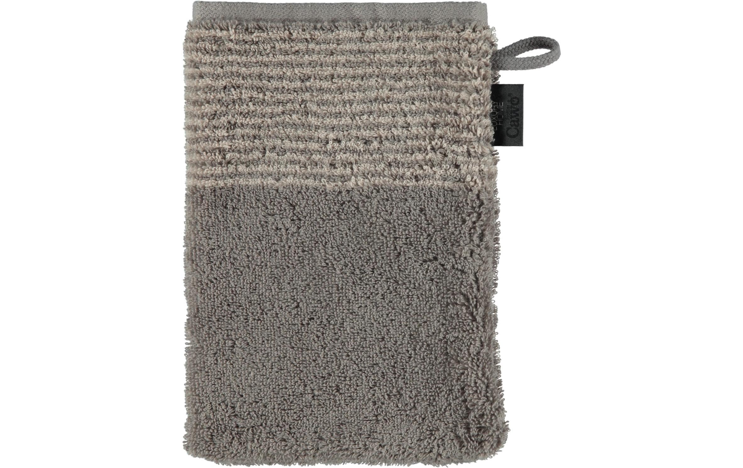 Cawö Waschhandschuh Two Tone – 16×22 cm, 100% Baumwolle, Graphit