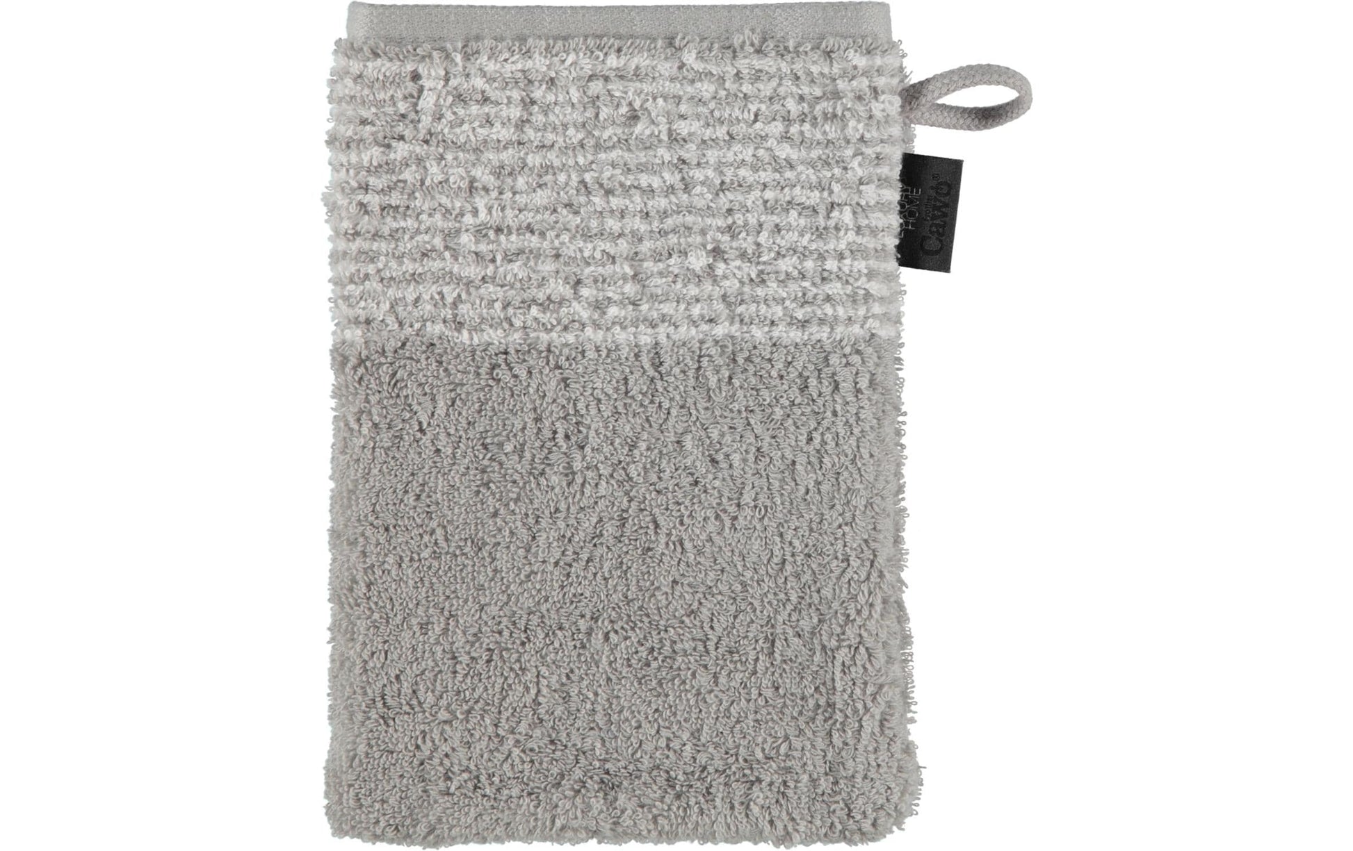 Cawö Waschhandschuh Two Tone – 16×22 cm, 100% Baumwolle, Platin