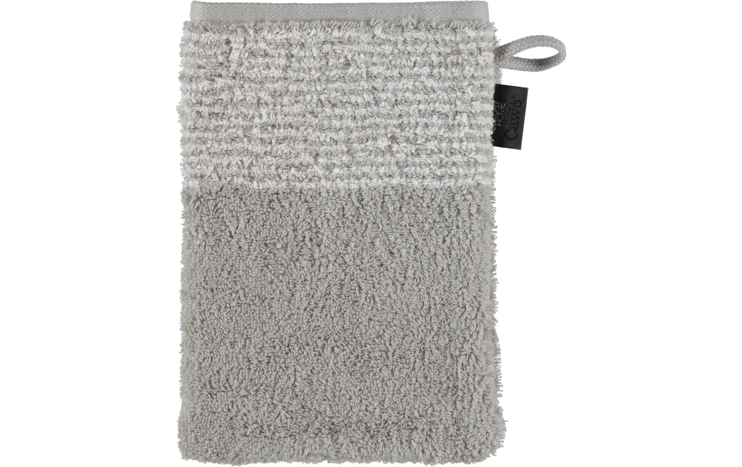 Cawö Waschhandschuh Two Tone – 16×22 cm, 100% Baumwolle, Platin