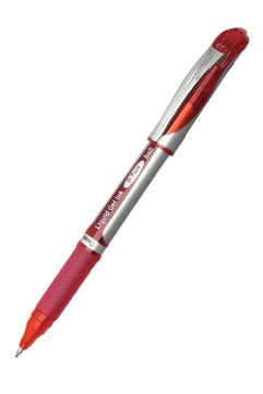 Pentel EnerGel BL57 Gelschreiber, Kappe – Rot, Spitze 0,7 mm, schnelltrocknend, nachfüllbar, 12er-Set