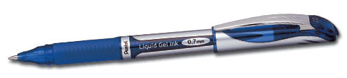 Pentel EnerGel Gelschreiber, Kappe – Blau, Spitze 0,7 mm, schnelltrocknend, nachfüllbar, 12er-Set