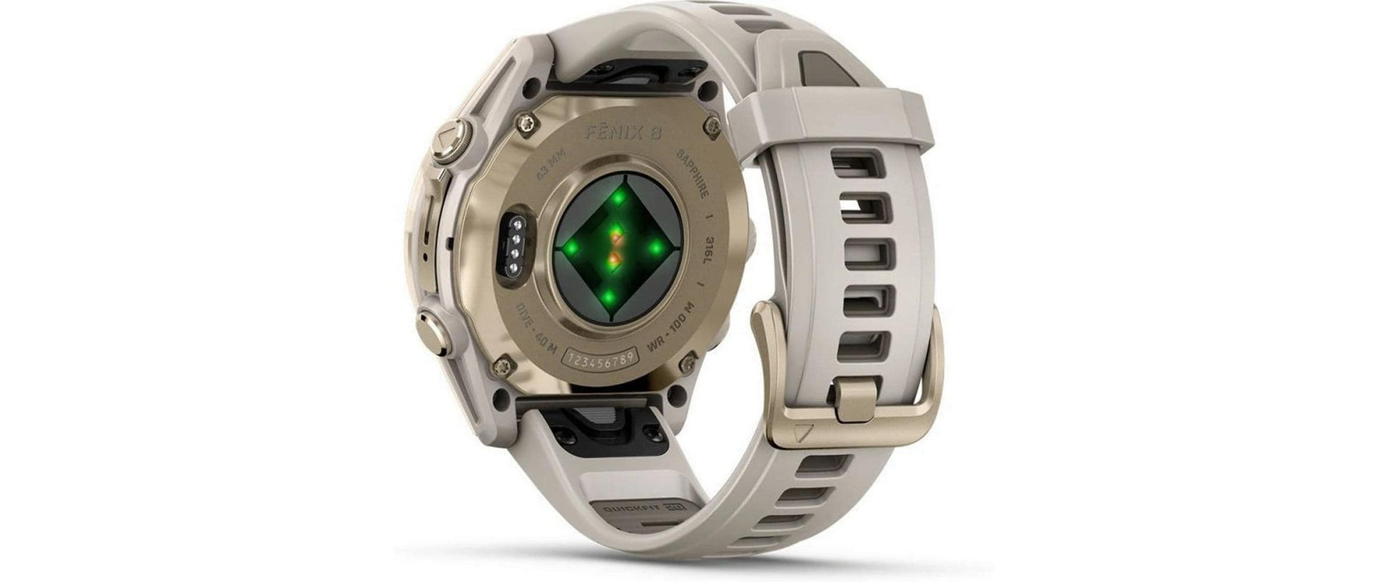 Garmin Fenix 8 – GPS-Smartwatch – 43 mm, AMOLED, Saphirglas, 100 m, Soft Gold/Sandstone