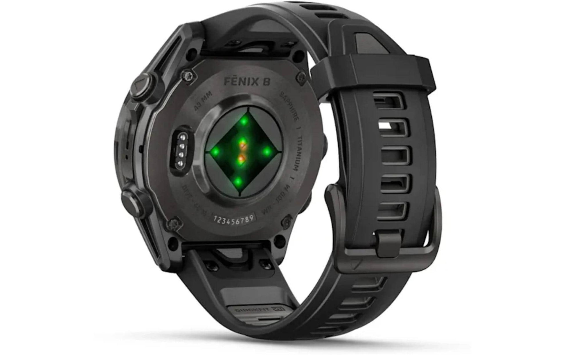 Garmin Fenix 8 – GPS-Smartwatch – 43 mm, 1,3", GPS, WLAN, AMOLED, Saphirglas, 100 m, Schwarz/Dunkelgrau