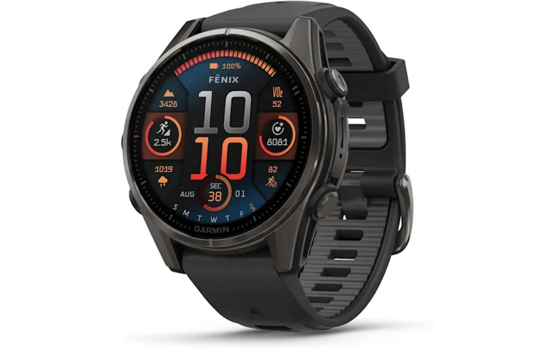 Garmin Fenix 8 – GPS-Smartwatch – 43 mm, 1,3", GPS, WLAN, AMOLED, Saphirglas, 100 m, Schwarz/Dunkelgrau