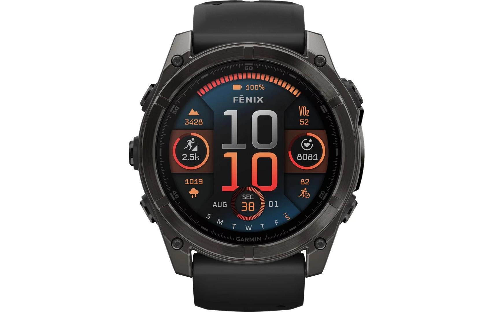 Garmin Fenix 8 AMOLED Sapphire – GPS-Smartwatch – 51 mm, 1,4", GPS, WLAN, Saphirglas, 100 m, Schwarz