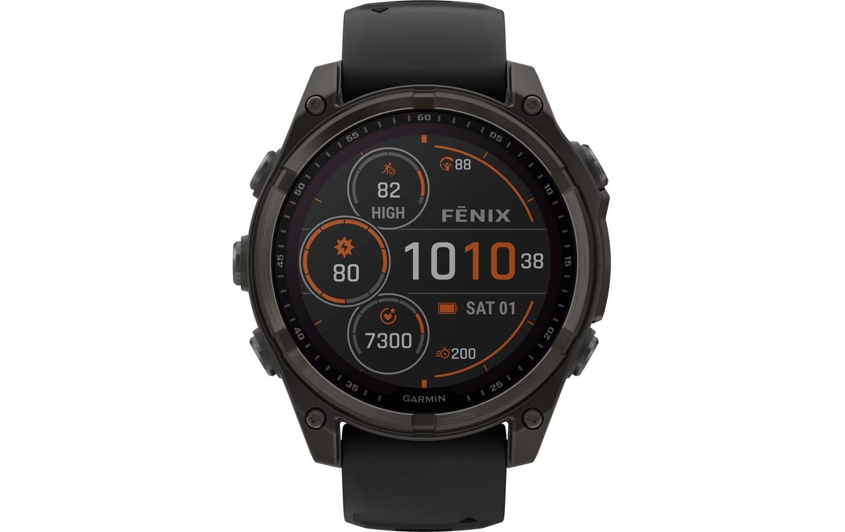 Garmin Fenix 8 Solar Sapphire – GPS-Smartwatch – 47 mm, 1,3", GPS, Saphirglas, 100 m, Schwarz, Sportarmband