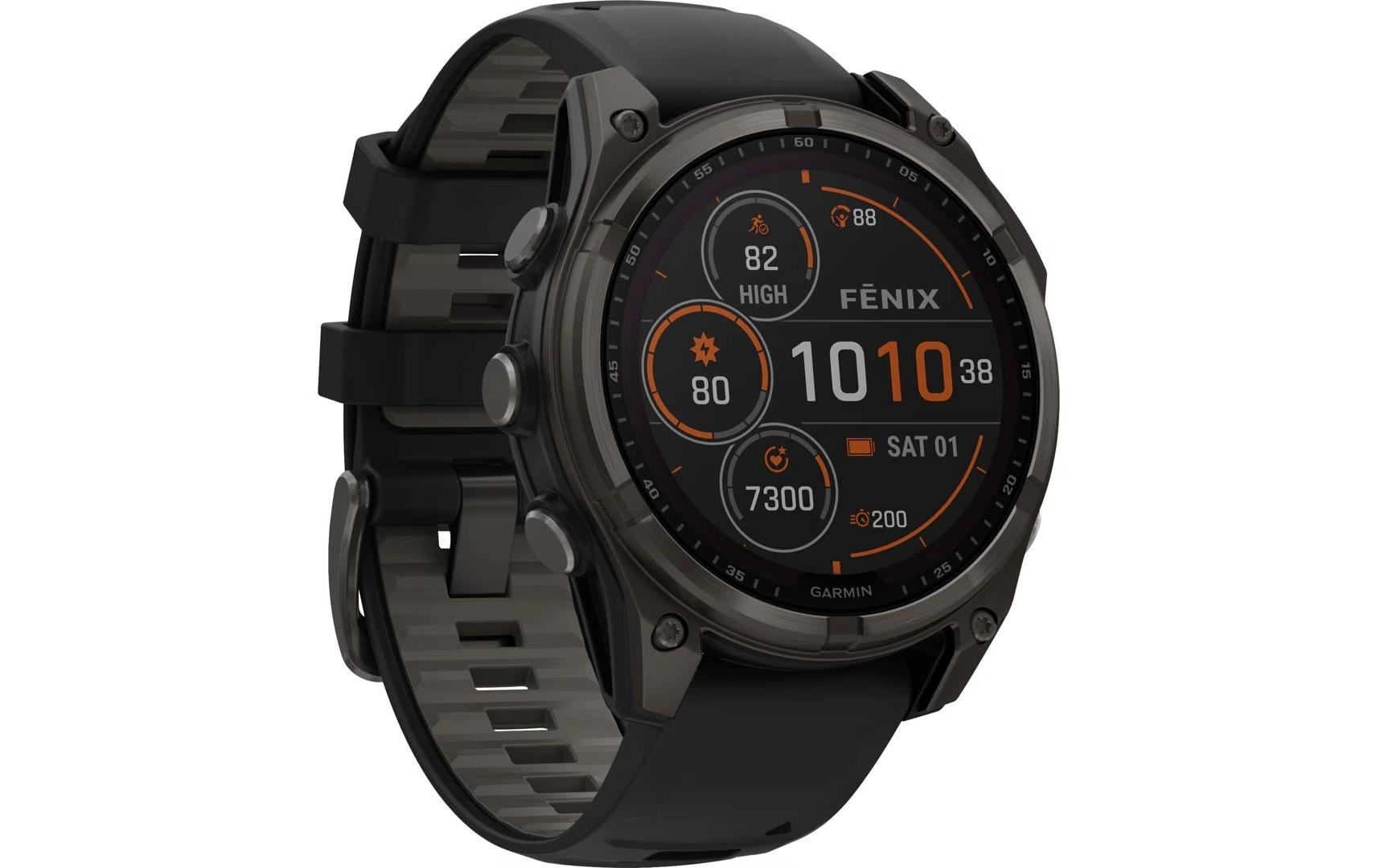 Garmin Fenix 8 Solar Sapphire – GPS-Smartwatch – 47 mm, 1,3", GPS, Saphirglas, 100 m, Schwarz, Sportarmband