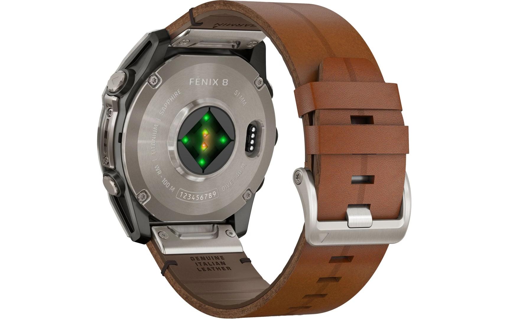 Garmin Fenix 8 AMOLED Sapphire – GPS-Smartwatch – 51 mm, 1,4", Saphirglas, 100 m, Bare Titanium