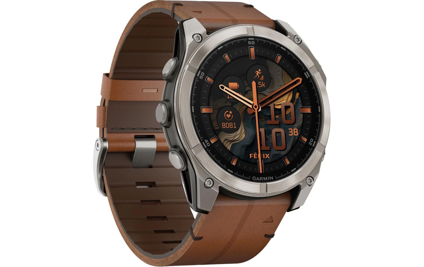 Garmin Fenix 8 AMOLED Sapphire – GPS-Smartwatch – 51 mm, 1,4", Saphirglas, 100 m, Bare Titanium