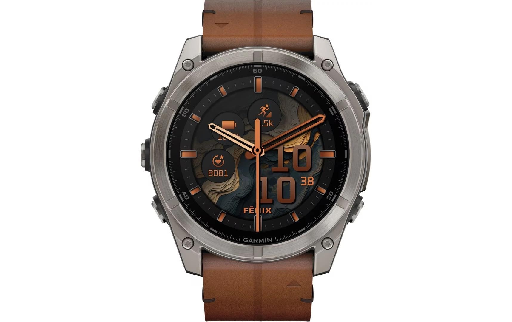 Garmin Fenix 8 AMOLED Sapphire – GPS-Smartwatch – 51 mm, 1,4", Saphirglas, 100 m, Bare Titanium
