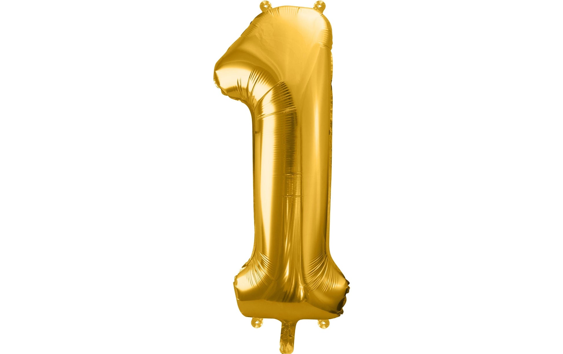 PartyDeco Folienballon Zahl 1 – Gold – 86 cm – Folie – 1 Stück