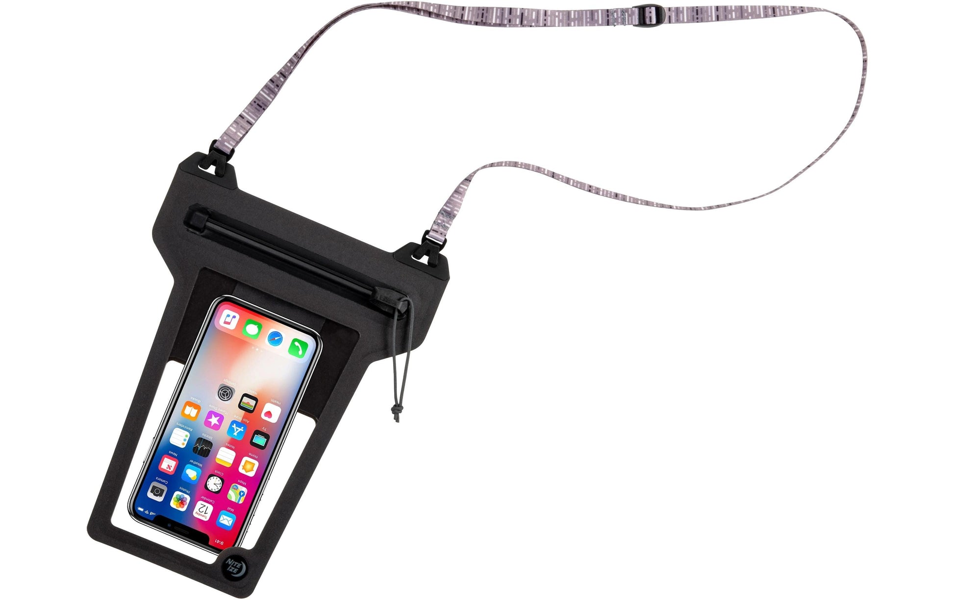 Nite Ize Wasserdichte Smartphone-Tasche – für Smartphones bis 7,6" – Schwarz