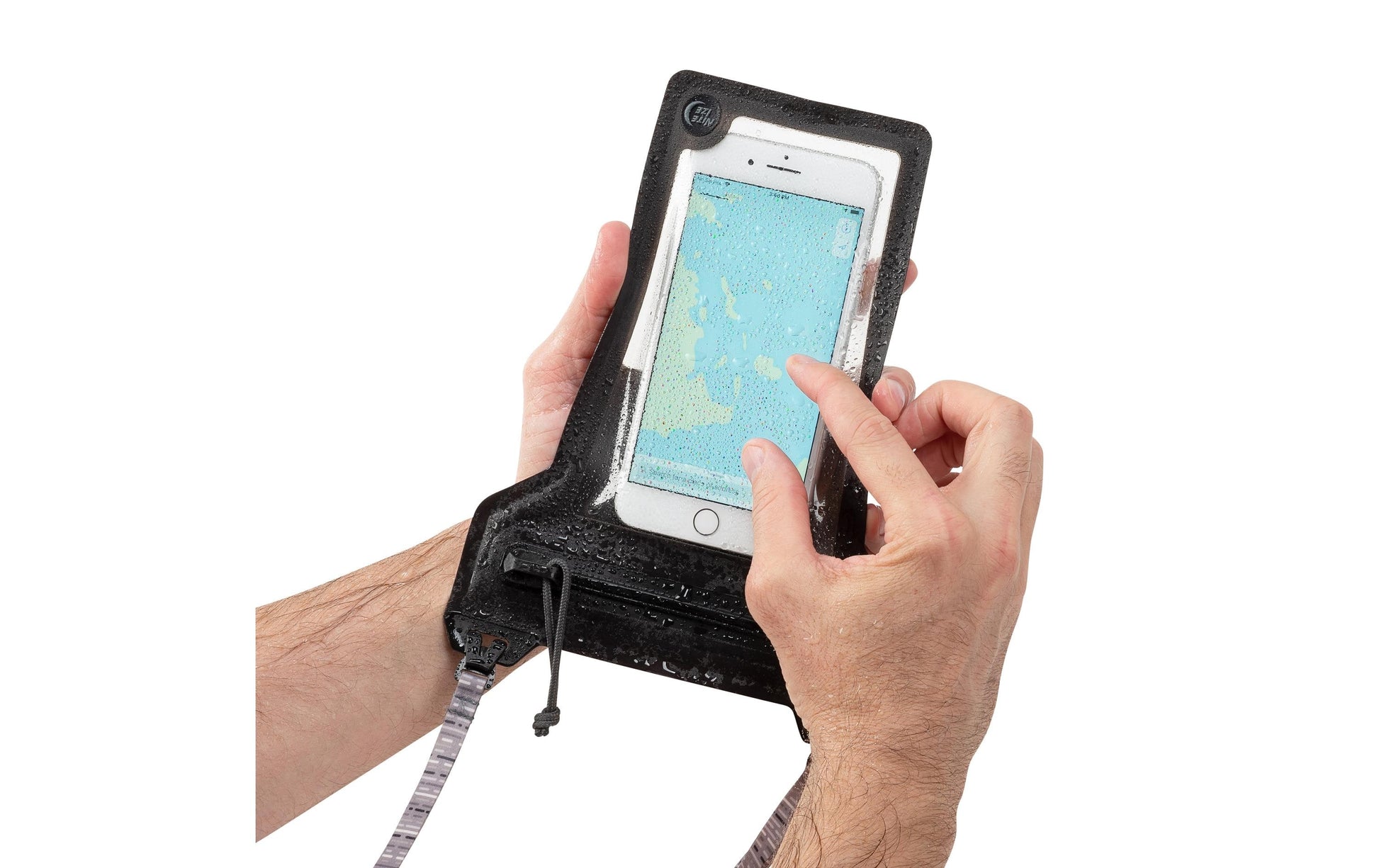 Nite Ize Wasserdichte Smartphone-Tasche – für Smartphones bis 7,6" – Schwarz