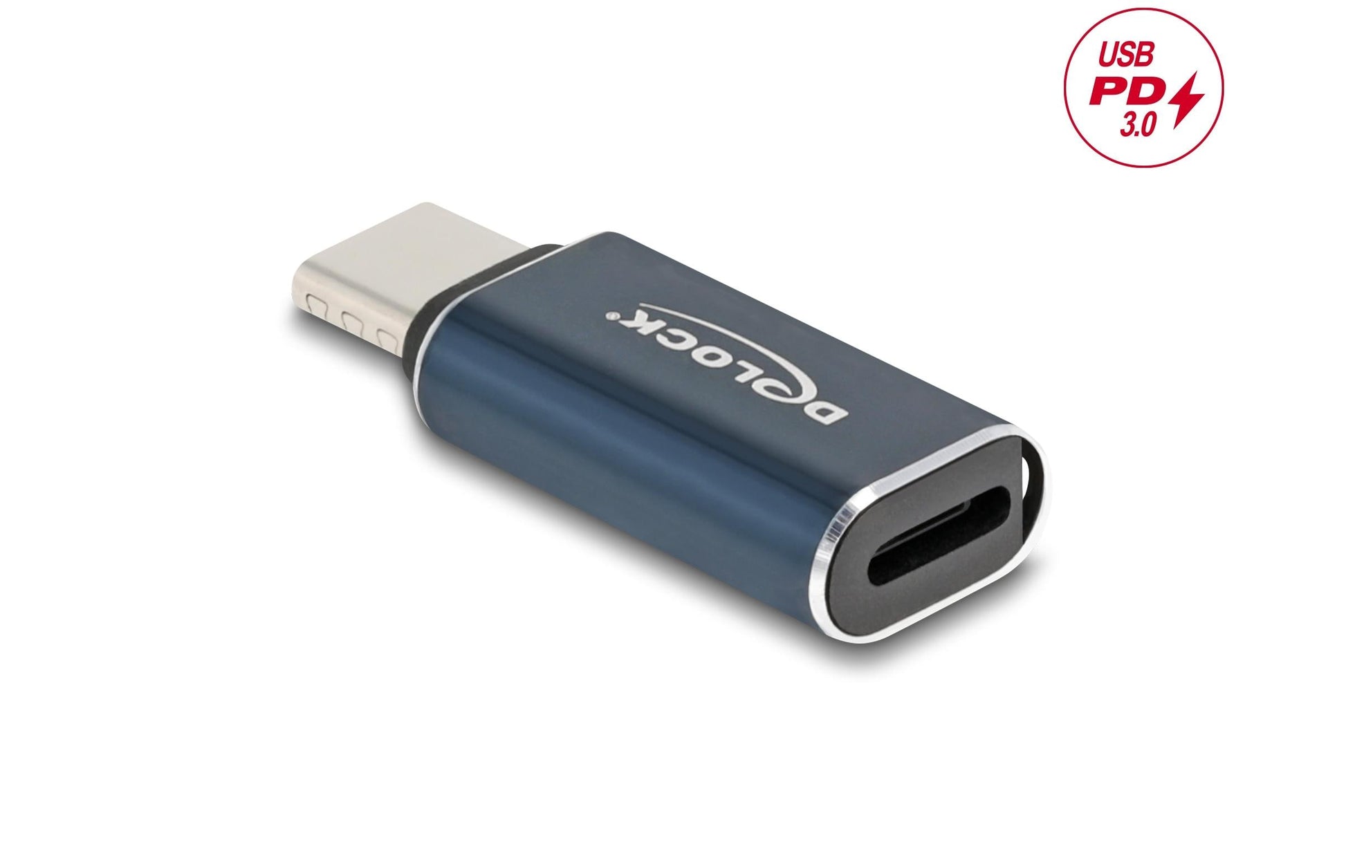 DeLOCK 60688 Adapter USB-C zu Lightning – USB 2.0 (480 Mbit/s), PD 35 W, 1 Stück, Anthrazit