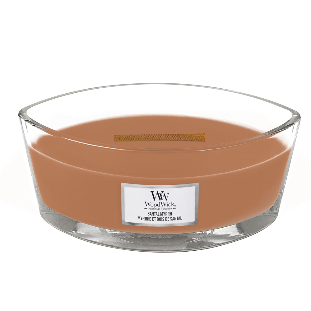 WoodWick Santal Myrrh – Duftkerze, Ellipse, 40 h