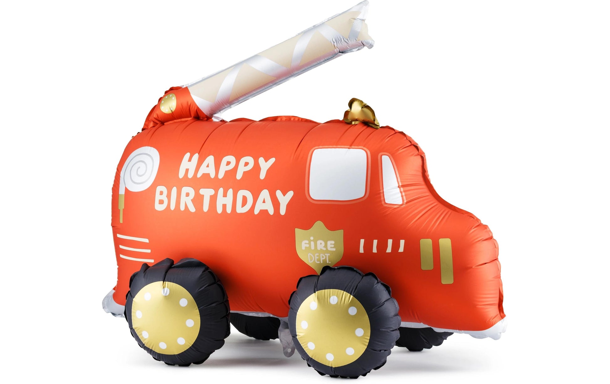 PartyDeco Folienballon Feuerwehrauto – 67 × 53 cm – mehrfarbig – 1 Stück