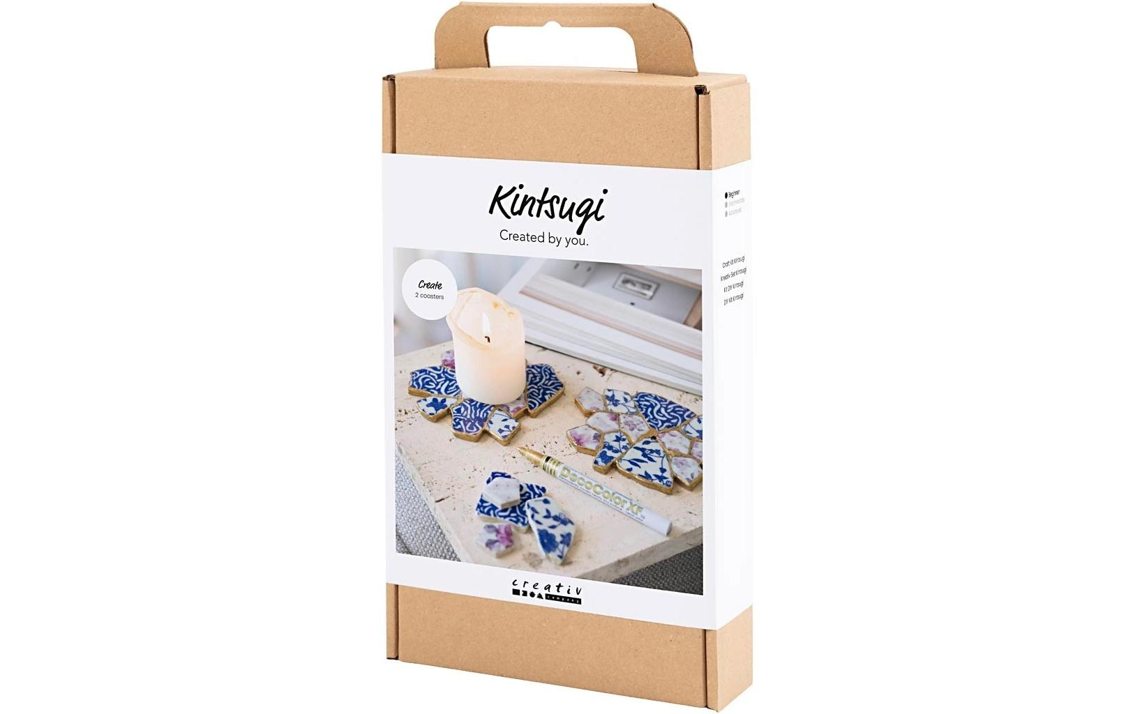 Creativ Company Kintsugi – Knete-/Modelliermasse-Set – Porzellan-Untersetzer – Mehrfarbig