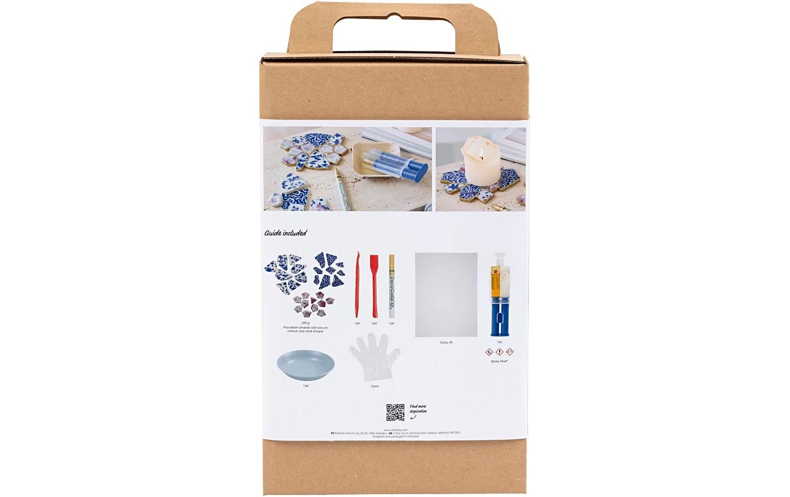 Creativ Company Kintsugi – Knete-/Modelliermasse-Set – Porzellan-Untersetzer – Mehrfarbig