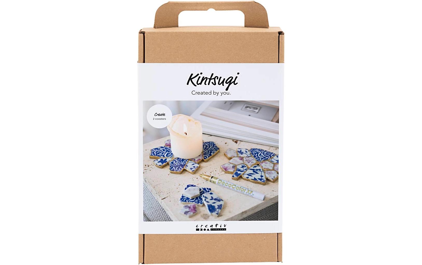 Creativ Company Kintsugi – Knete-/Modelliermasse-Set – Porzellan-Untersetzer – Mehrfarbig