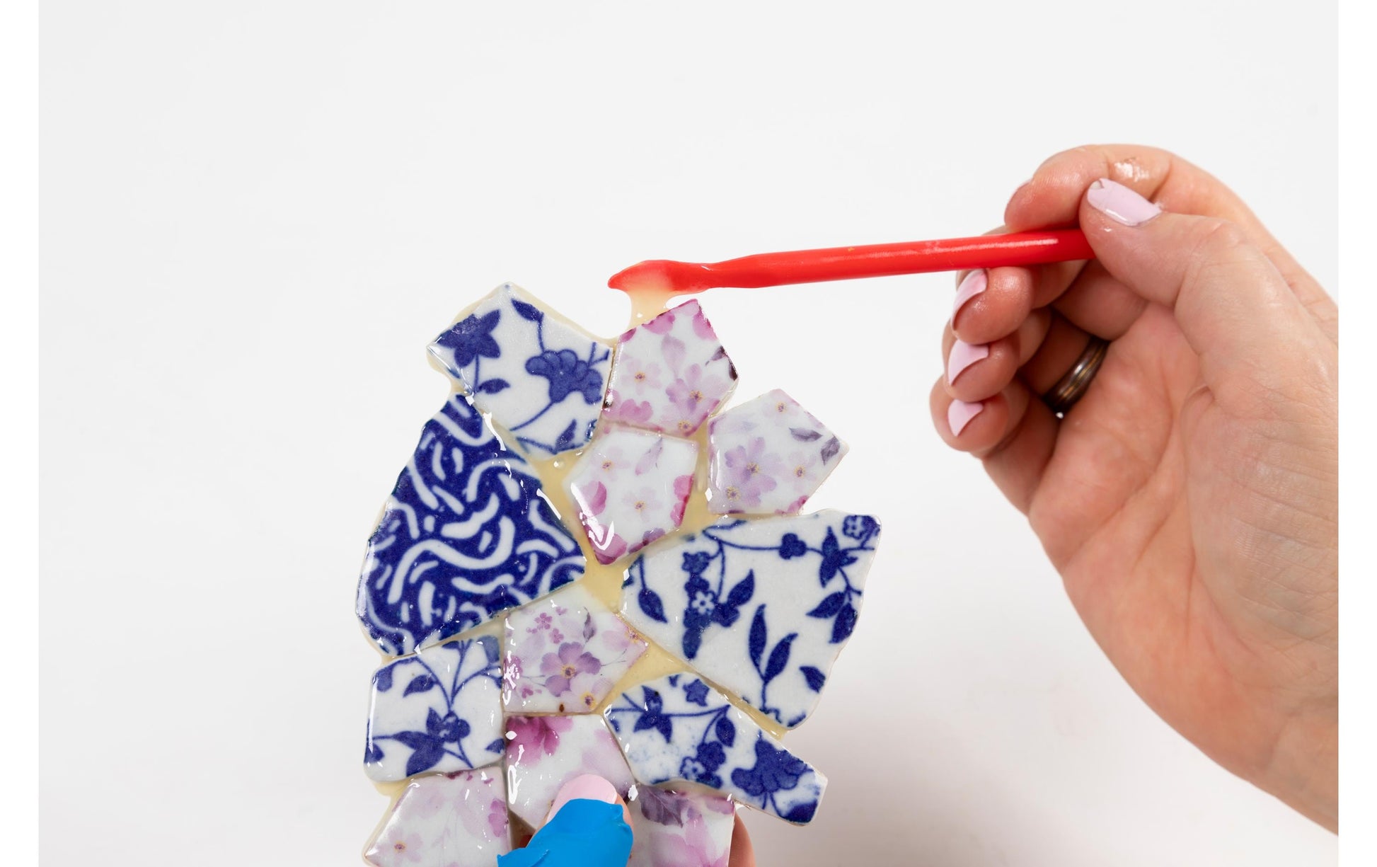 Creativ Company Kintsugi – Knete-/Modelliermasse-Set – Porzellan-Untersetzer – Mehrfarbig