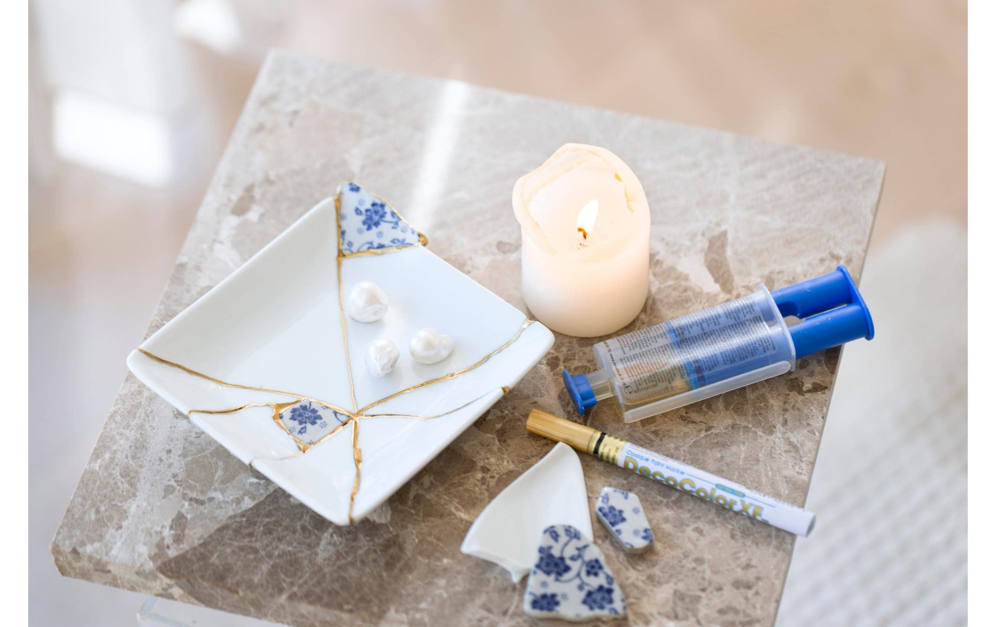 Creativ Company Kintsugi – Bastelset – Porzellan-Schale