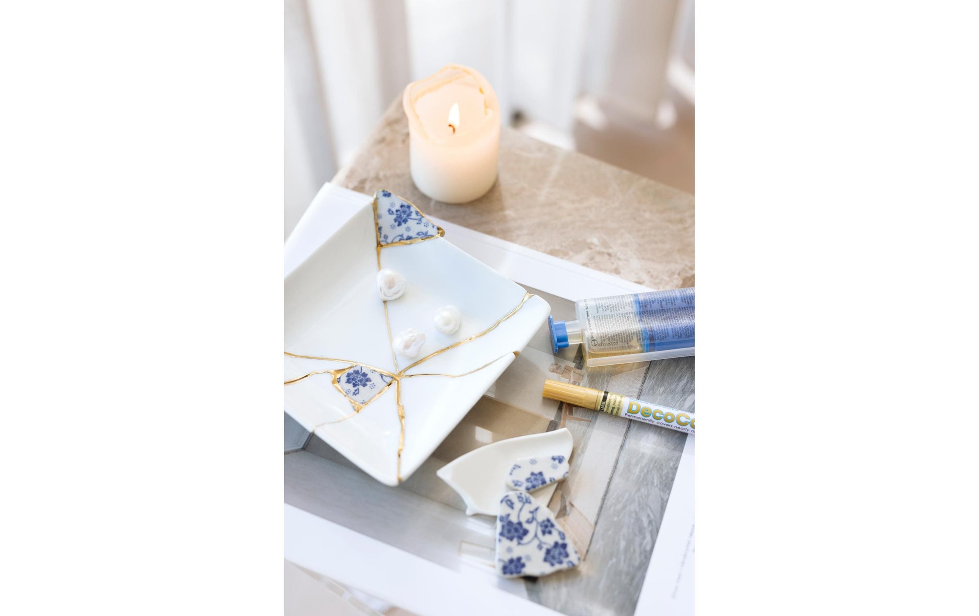 Creativ Company Kintsugi – Bastelset – Porzellan-Schale