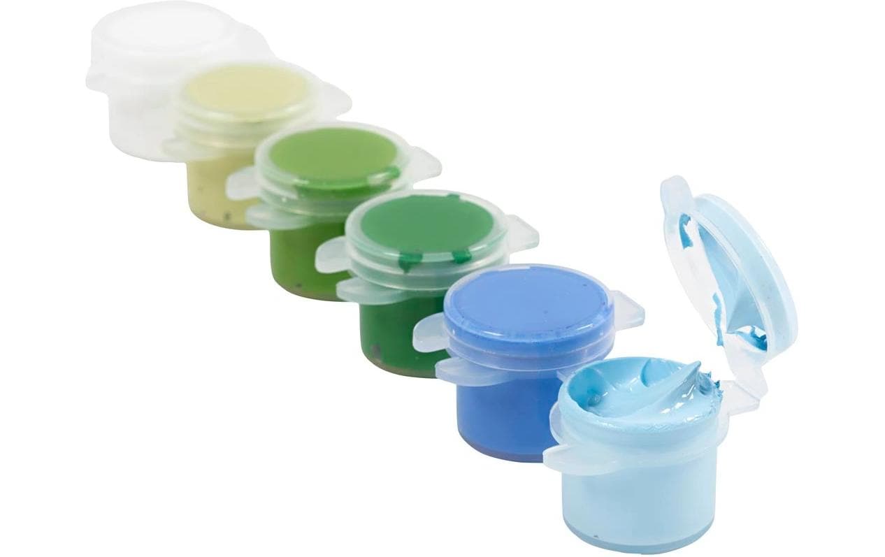 Creativ Company Acrylfarbe – Mehrfarbig, seidenmatt – 6 Farben – 6×5 ml (30 ml)