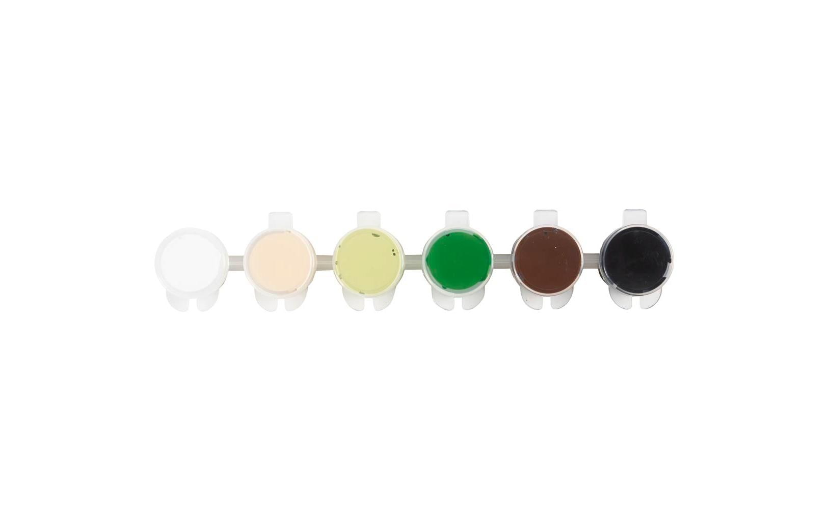 Creativ Company Hobbyfarbe Plus Color Acrylfarbe – 6 Farben, seidenmatt – 6×5 ml (30 ml)