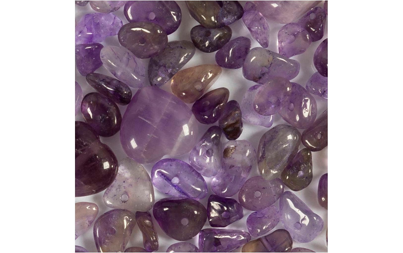 Creativ Company Perlenset (Amethyst) – flieder – Ø 10 mm, Loch 1 mm – 60 Stk.
