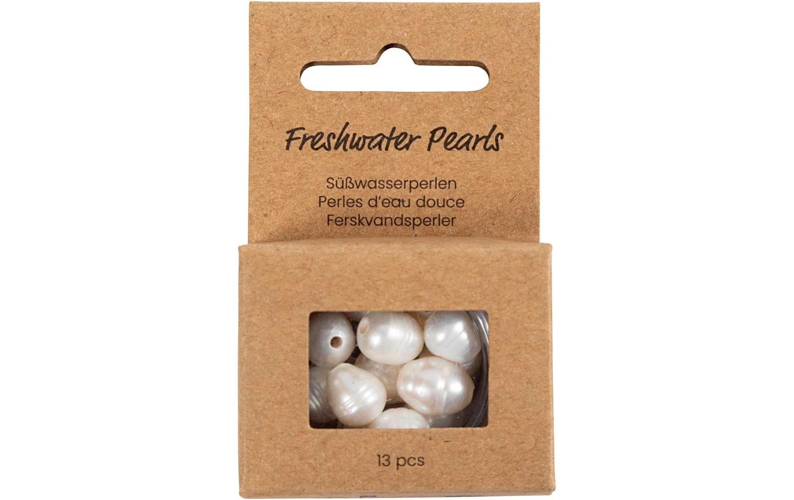 Creativ Company Perlenset – Perlmutt – Ø 9 mm, Loch 2 mm – 13 Stk.