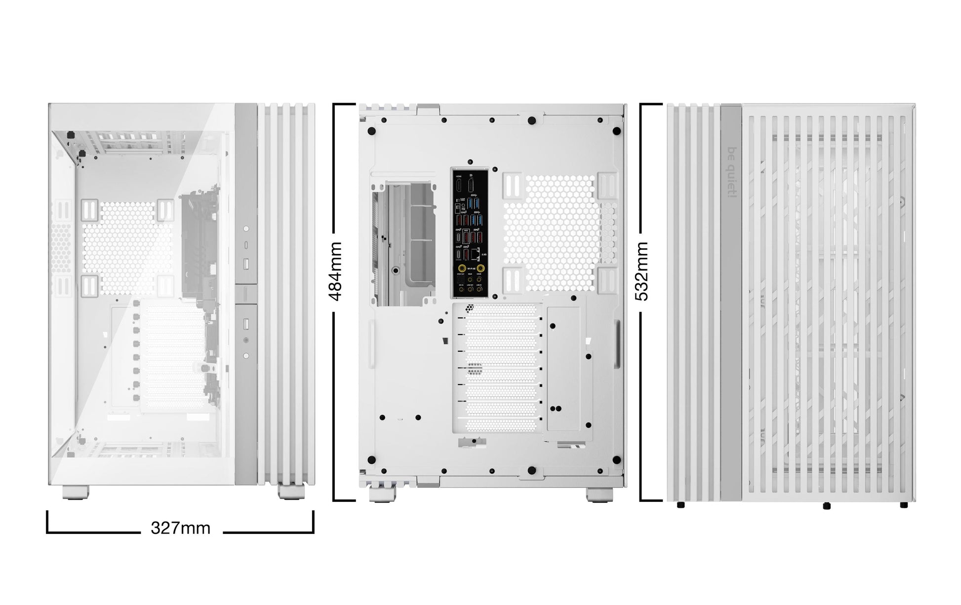 be quiet! be quiet LIGHT BASE 900 DX – PC-Gehäuse – Full Tower, Weiss, ATX/EATX, 8 Slots, 4×2,5"/1×3,5", Seitenfenster