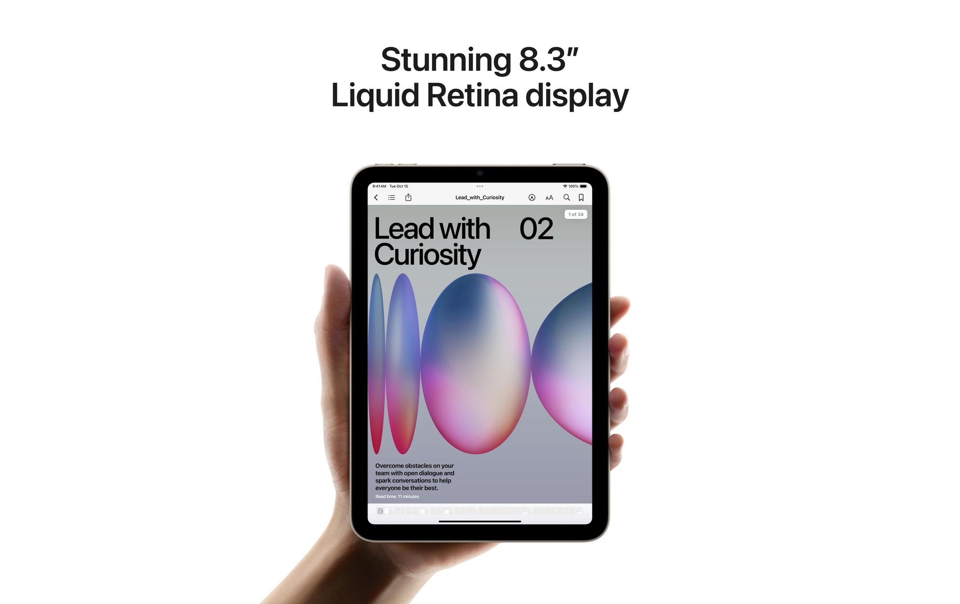 Apple iPad Mini – 8,3", 256 GB, WLAN + 5G, iPadOS, Space Grau, 2024